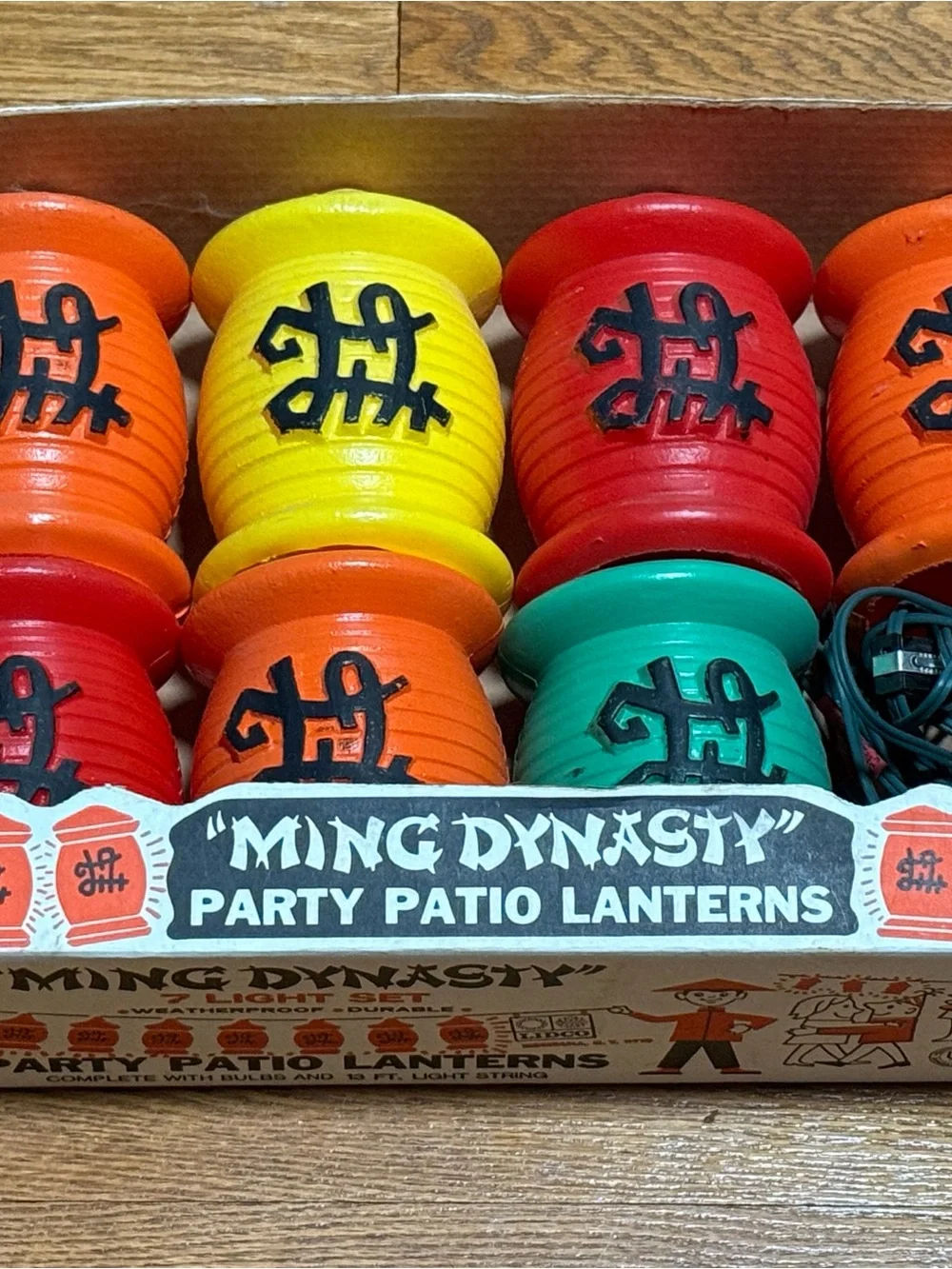Vintage “Ming Dynasty” Party Patio Lanterns (Set of 7) Working!!